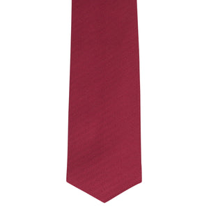 Silk Herringbone Neck Tie - Red