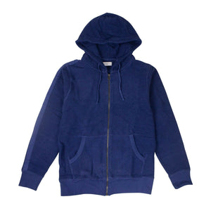 Cotton JP Tape Zip Hooded Sweatshirt - Cobalt Blue