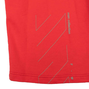 Red Unfinished Logo Shorts