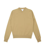 Camel Tan V-Neck Knit Pullover Sweater