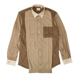 Burberry Men's Tan And Brown Multicolor Collar Shirt