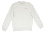 Light Gray Cotton Branded Crew Neck Sweatshirt