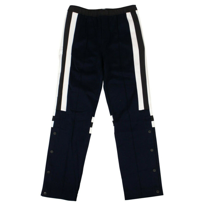 Cotton Pieced Jogger Pants - Navy Blue