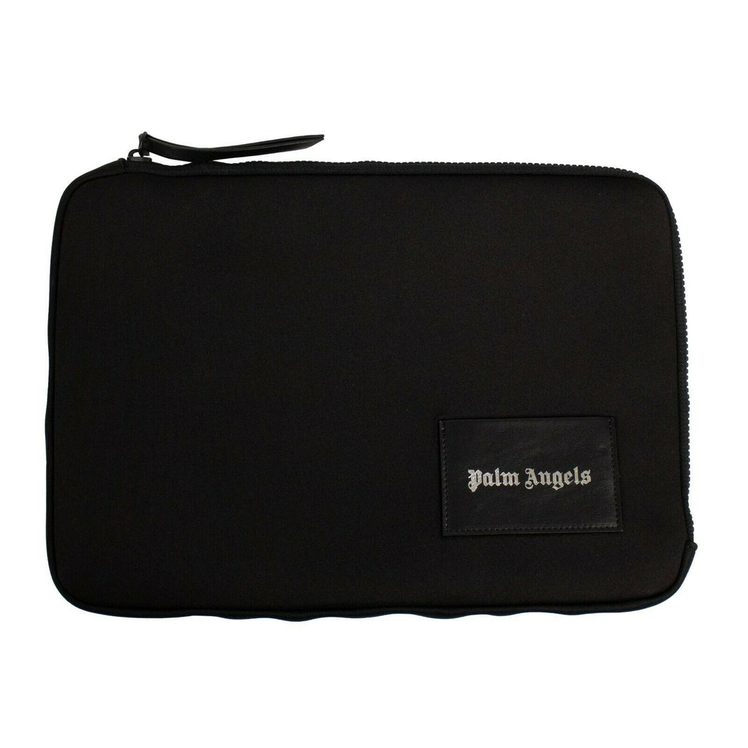 Black Logo Patch Pouch Laptop Case