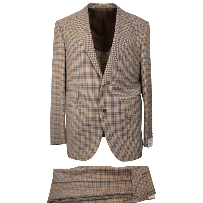 Plaid Wool Single Breasted Suit