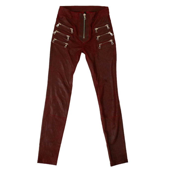 Unravel Project Text U Skinny Pants - Red