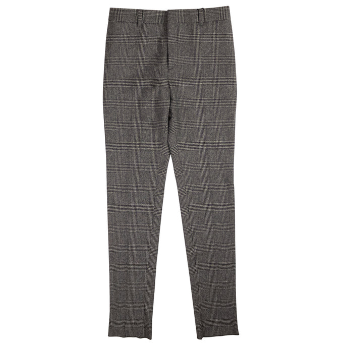 Women's Grey Checkered Wool Pants