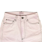Cotton Curved Seam Jeans - Pink