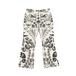 White Sea Shell Cropped Flared Pants