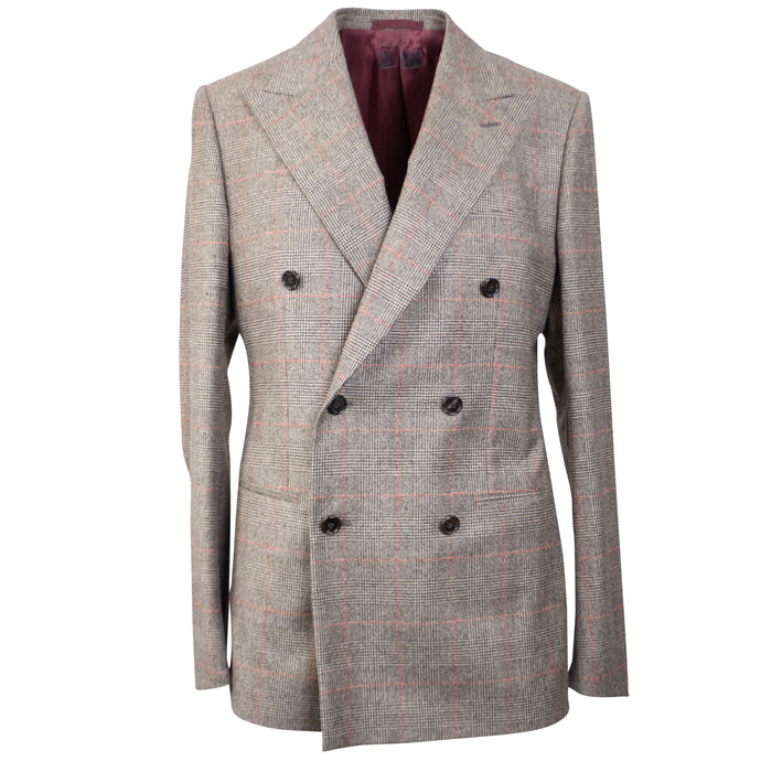 Beige Caruso Wool Double Breasted Suit