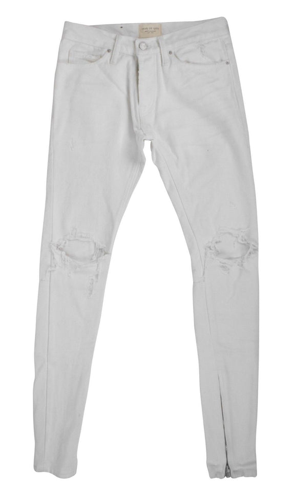 Fourth Collection White Distressed Jeans