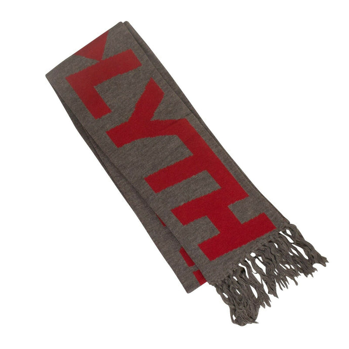 A-COLD-WALL* Men's Intarsia Fringed Scarf - Gray And Red