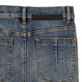 Blue Triple Zip Skinny Fit Jeans