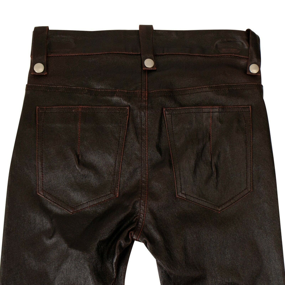 Unravel Project Leather Lace Up Pants - Tan