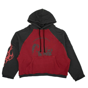 Red And Gray Logo Hoodie