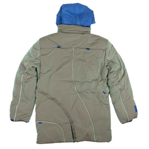 A-COLD-WALL* Men's Gray Iridescent Logo Hooded Puffer Coat