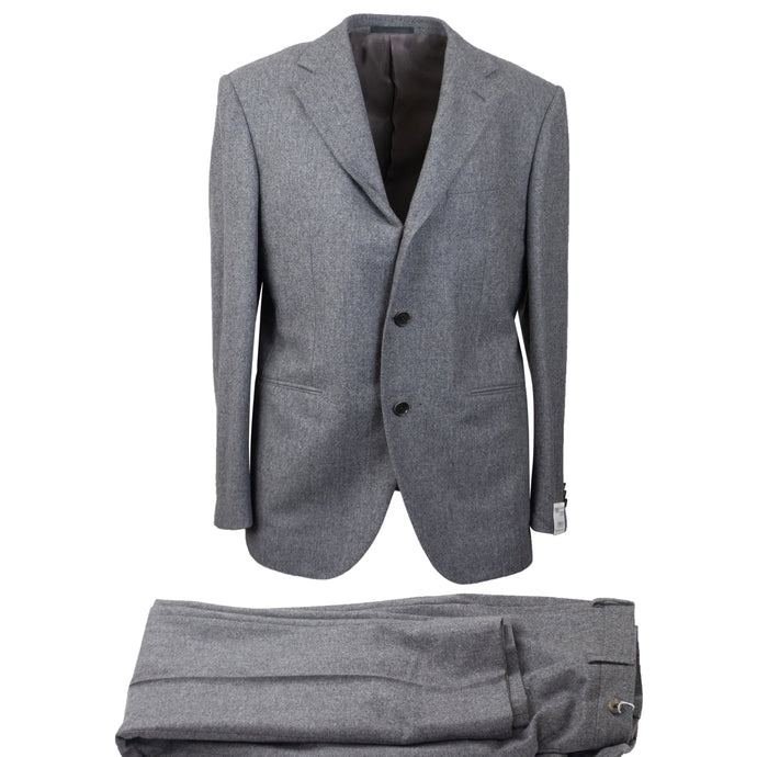 Grey Wool Single Breasted Suit