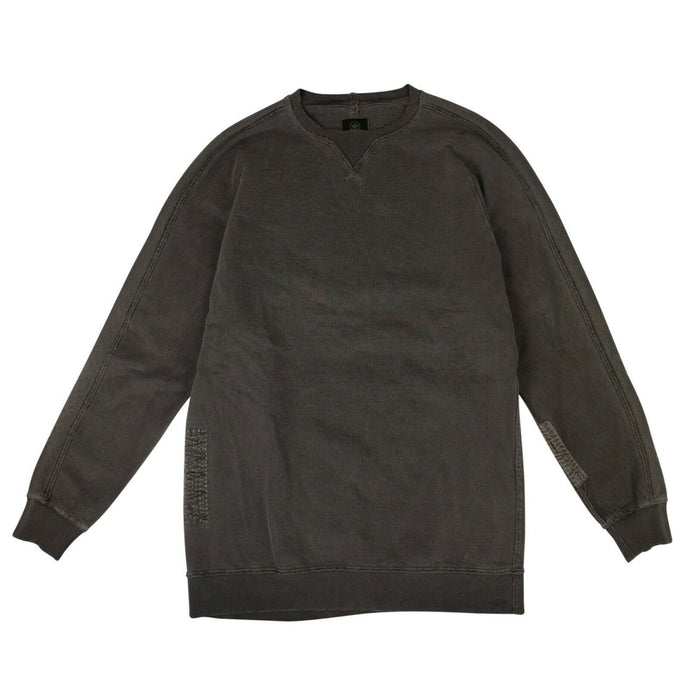 Organic Cotton Boro Crew Sweater - Black